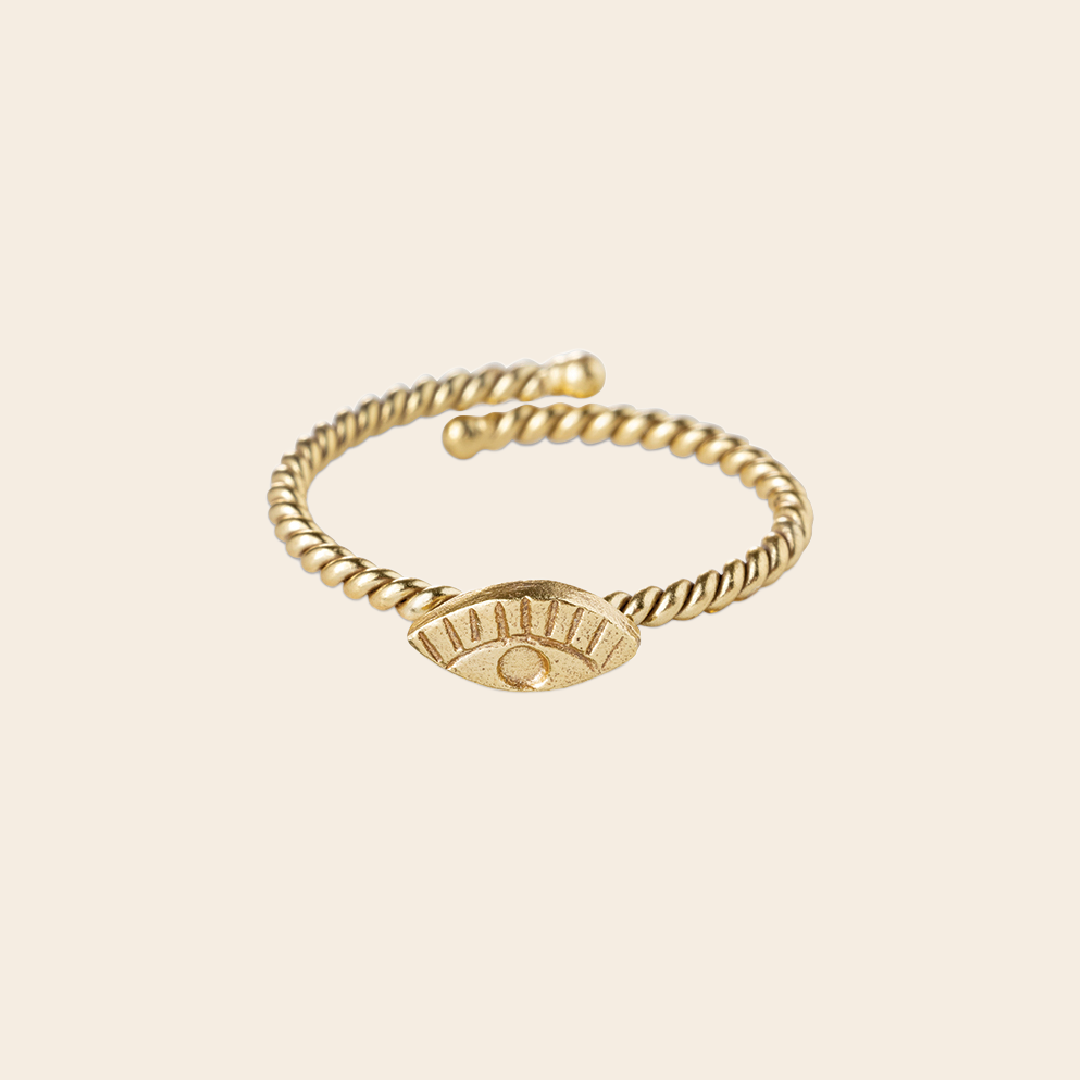 A Beautiful Story ring 'Honorable' - oog goud