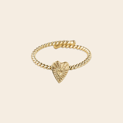A Beautiful Story ring 'Honorable' - vintage hart goud