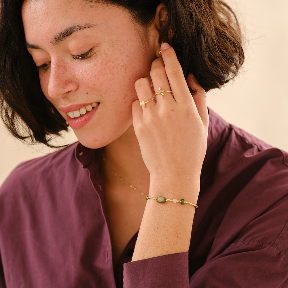 A Beautiful Story ring 'Honorable' - snake gold