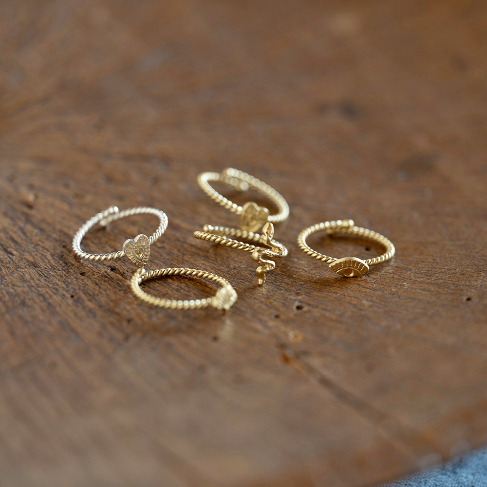 A Beautiful Story ring 'Honorable' - oog goud