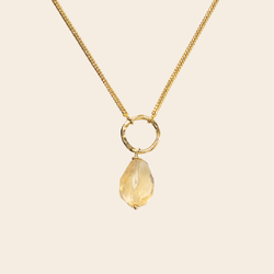 A Beautiful Story necklace 'Awareness' - citrine