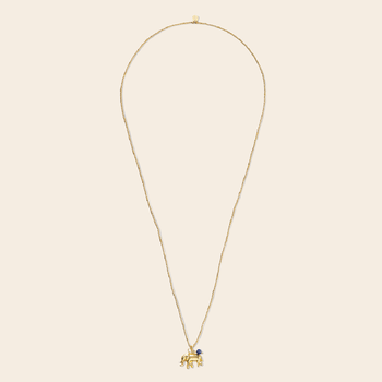 A Beautiful Story ketting 'Paradise'  olifant - lapis lazuli