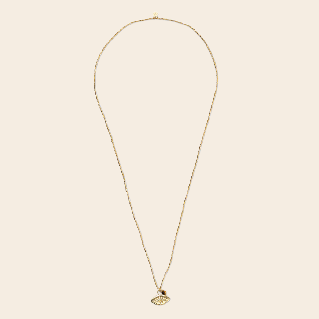 A Beautiful Story ketting 'Paradise' oog - tijgeroog