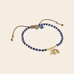 A Beautiful Story bracelet 'Hoping' elephant - lapis lazuli