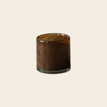 Tell me More waxinehouder 'Lyric' - donkerbruin