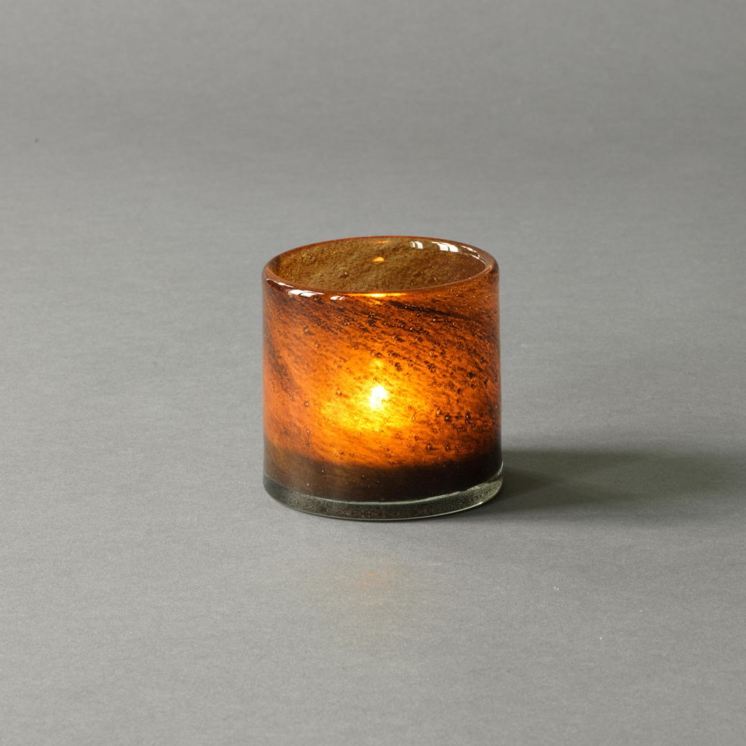 Tell me More candleholder 'Lyric' - dark brown