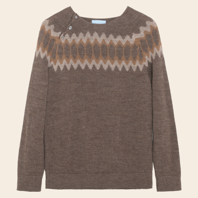 Serendipity trui 'Raglan' alpaca - earth