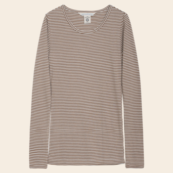 Serendipity shirt 'Stripe' katoen - almond