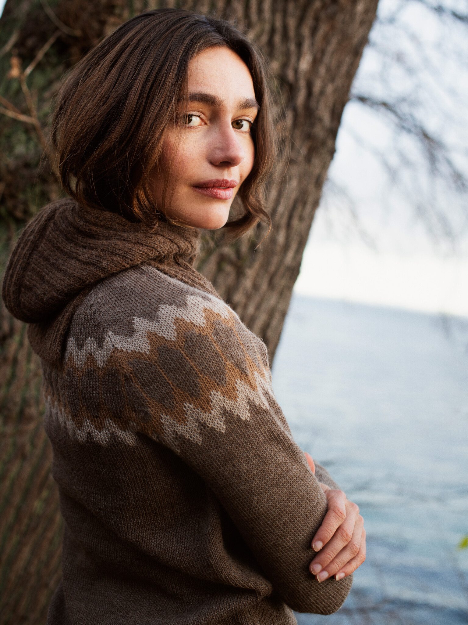 Serendipity sweater 'Raglan' alpaca - earth