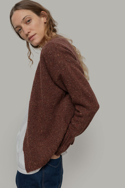 Rifo cardigan 'Paloma' cashmere - corten orange