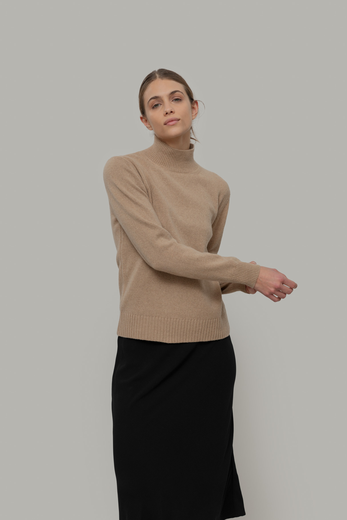 Rifo turtle neck 'Ada' cashmere - beige