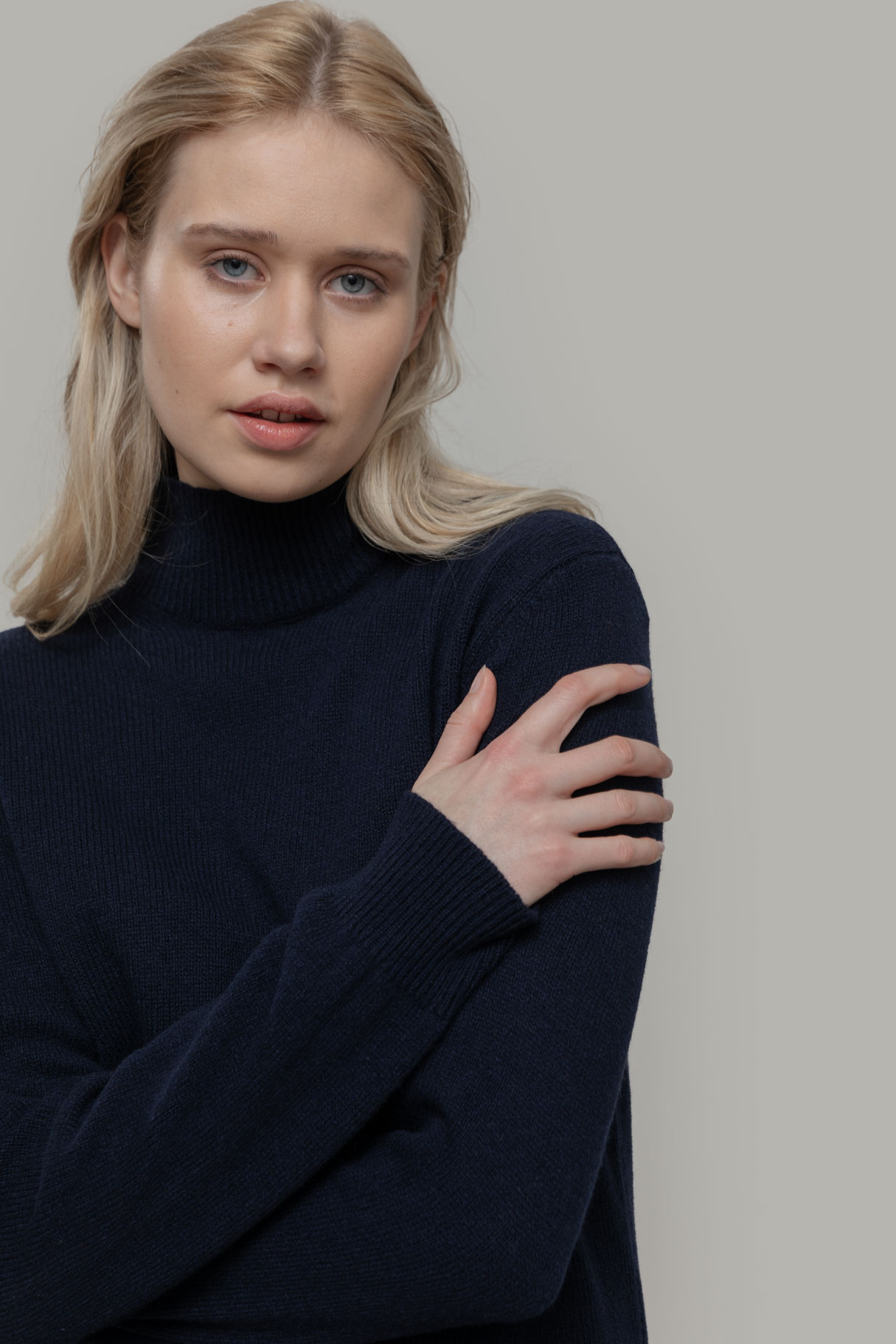 Rifo turtle neck 'Ada' cashmere - navy
