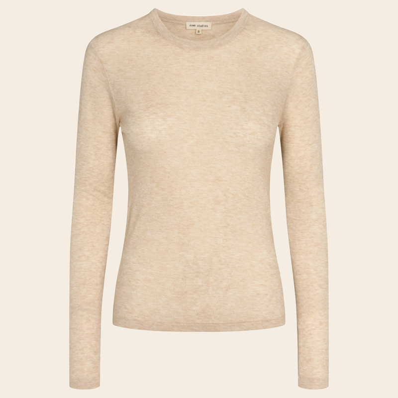 Esmé Studios shirt 'Ellia' modal / wool - wood ash