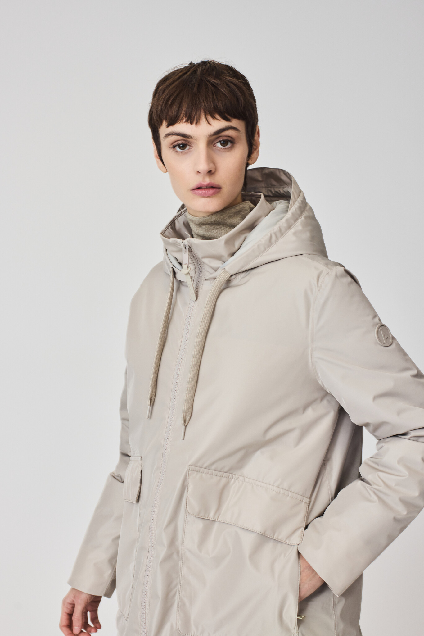 Tantä coat 'Ekaitza' - stone grey
