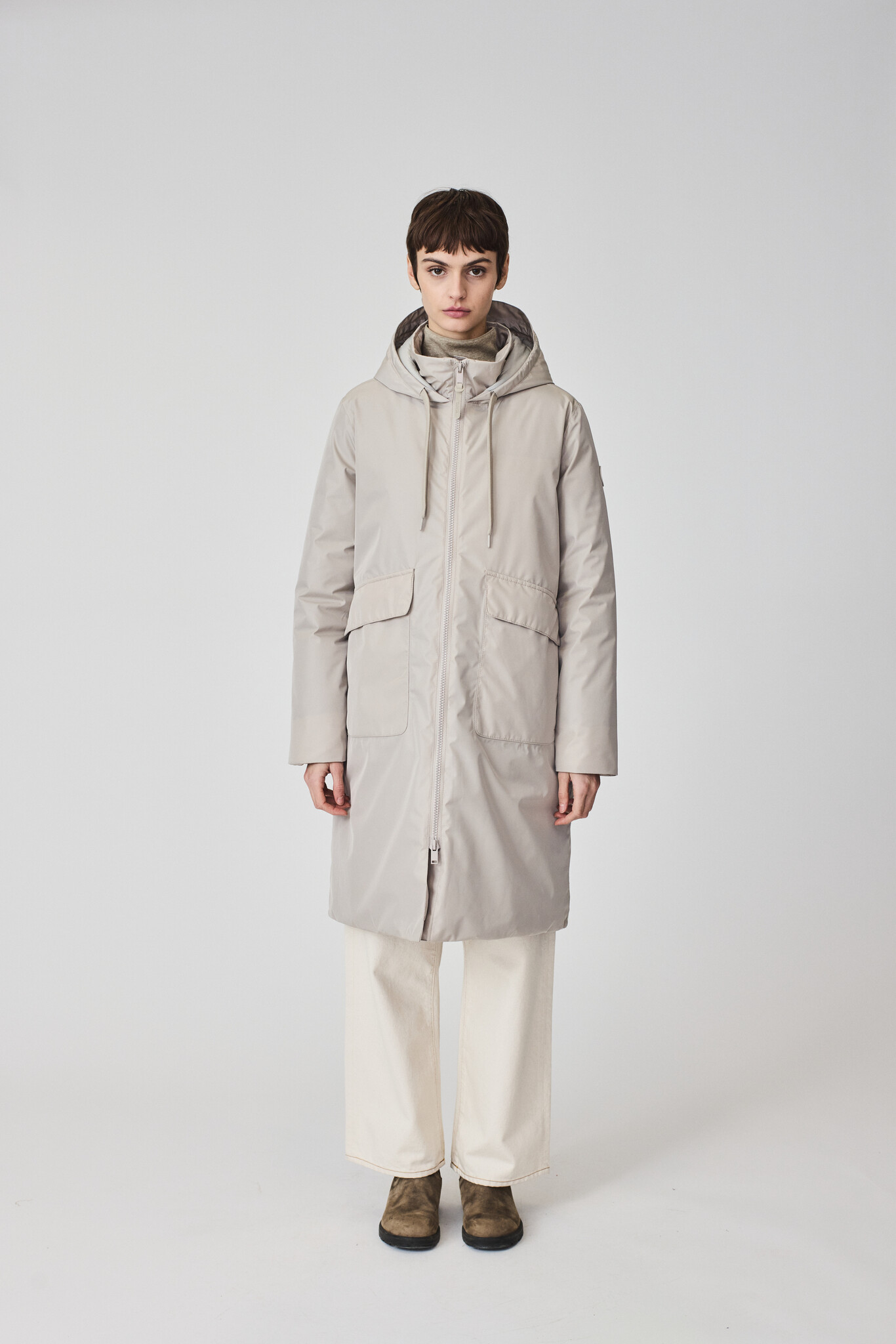 Tantä coat 'Ekaitza' - stone grey