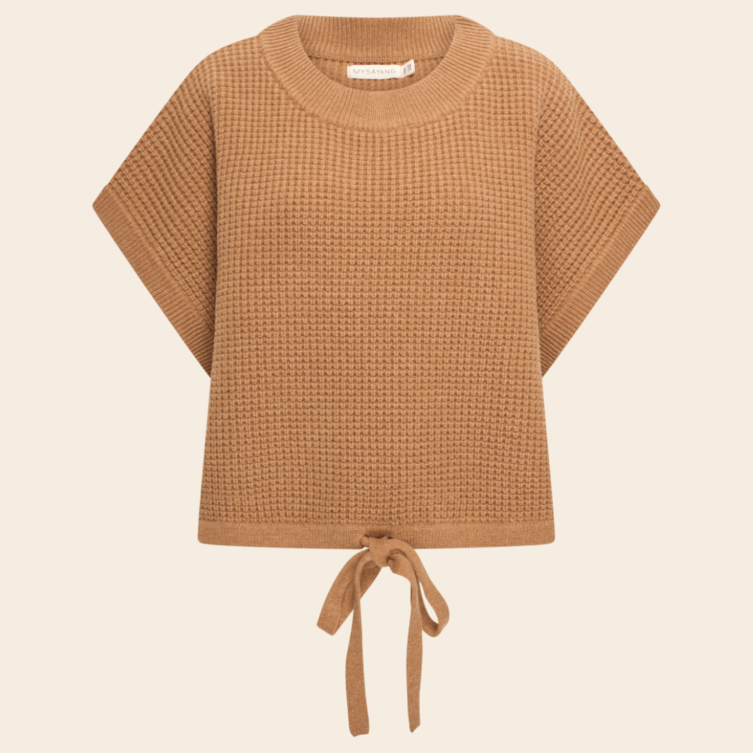 Mysayang Bali pullunder 'Versi' merino - chestnut