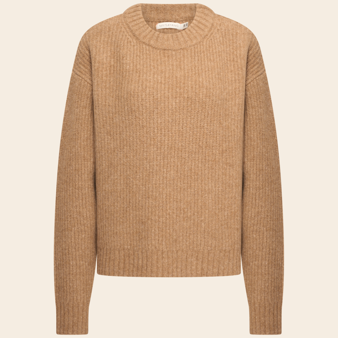 Mysayang Bali Copy of trui 'Miduta' alpaca / yak - beige