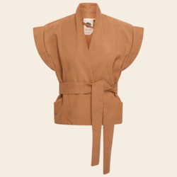Mysayang Bali vest 'Tinggi' twill - chestnut