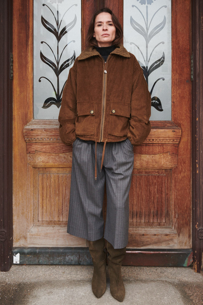 Basic Apparel bomber jack 'Isa' katoen - desert palm