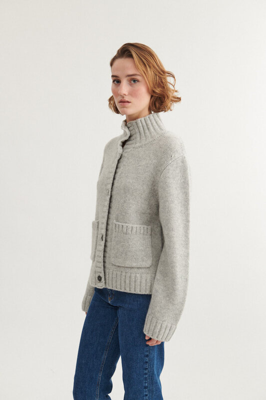 Basic Apparel vest 'Blanche' wol - licht grijs