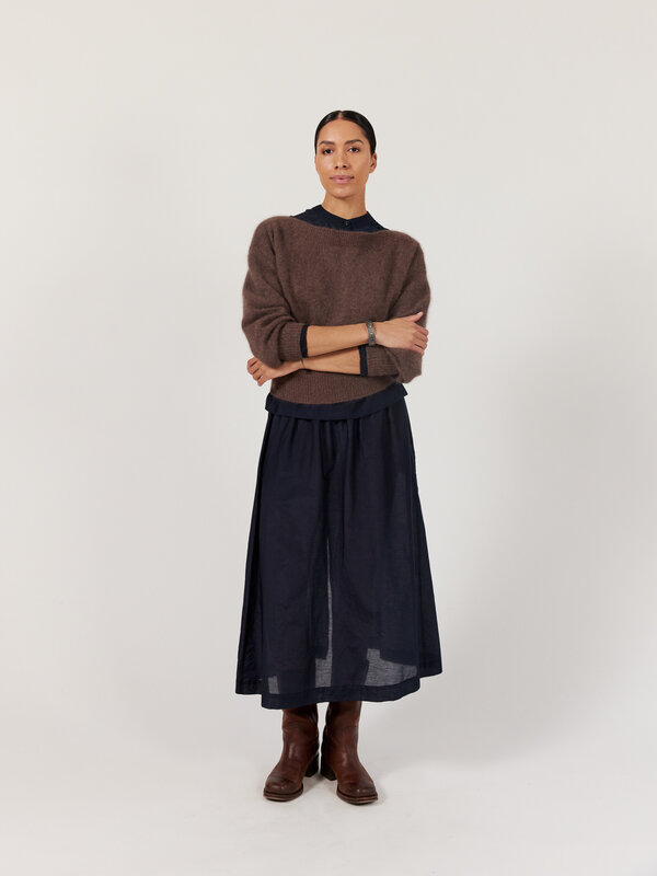 Six Ames sweater 'Malou' raccoon - chocolate