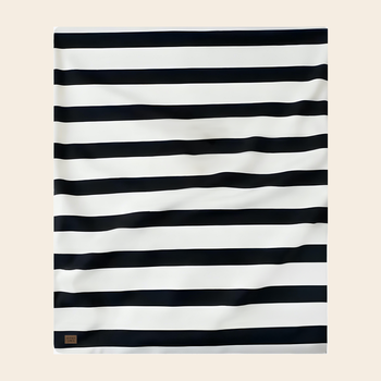 Alpacaloca plaid 'Native' alpaca - black & white stripe