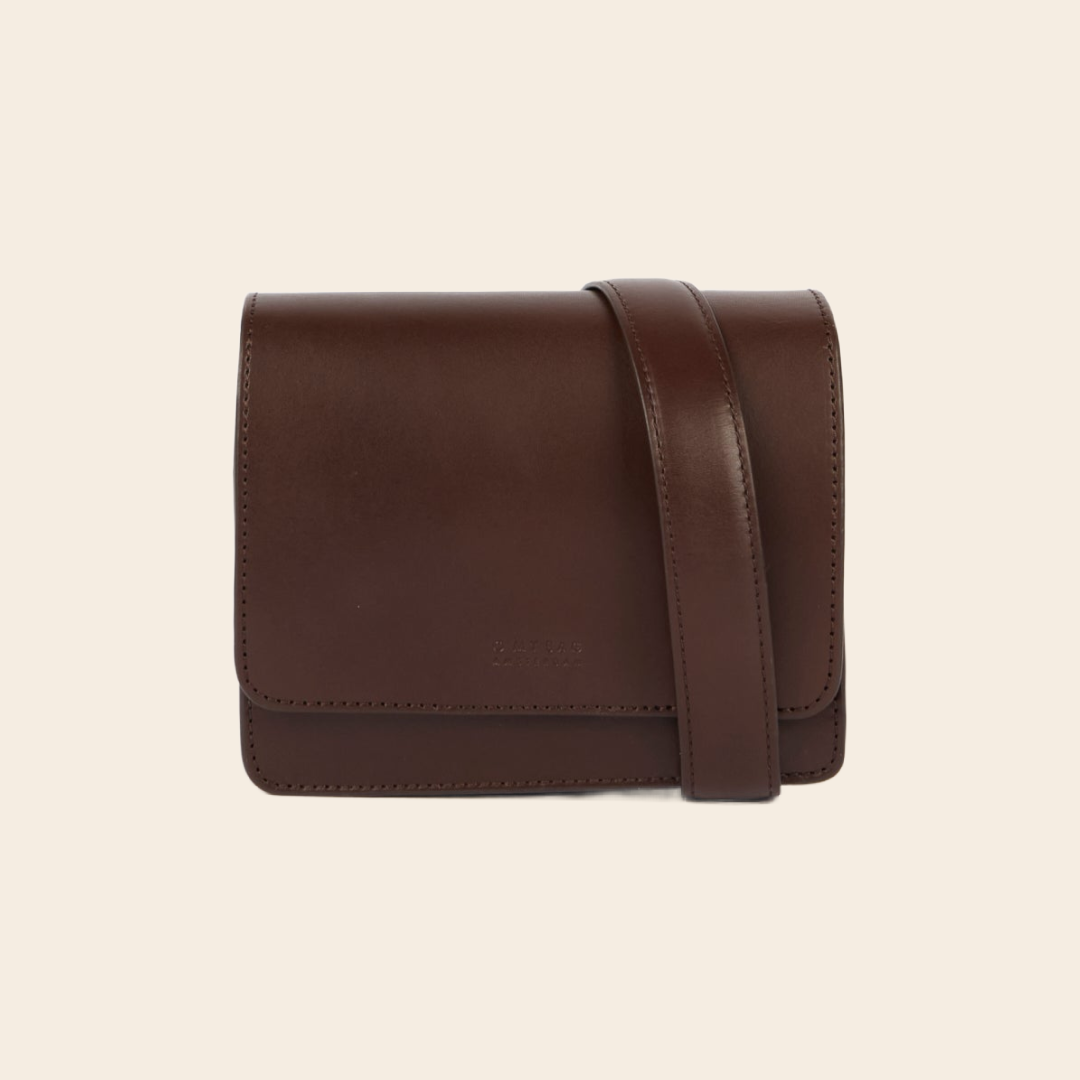 OMyBag tas 'Audrey' mini- chocolate leer