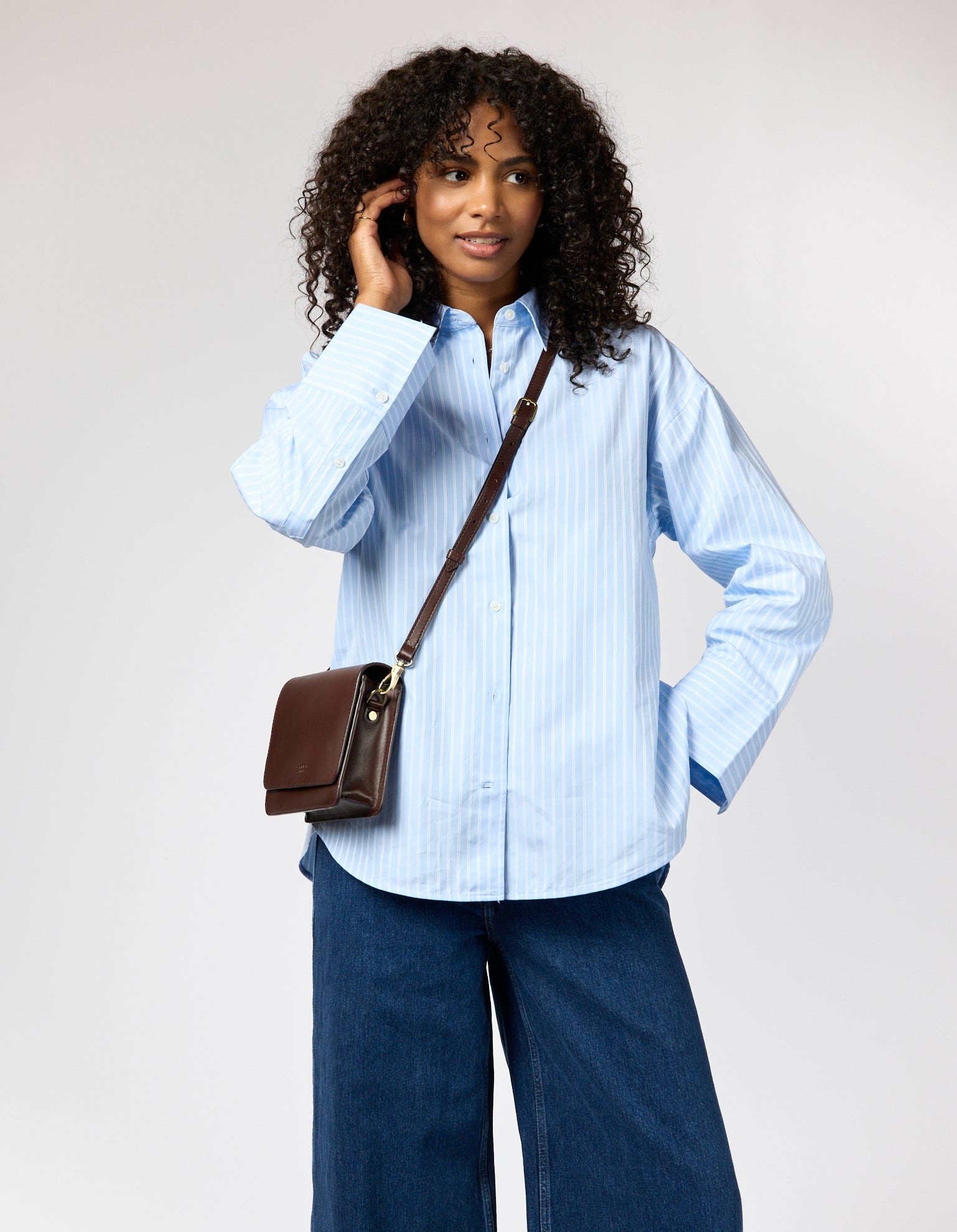 OMyBag tas 'Audrey' mini- chocolate leer