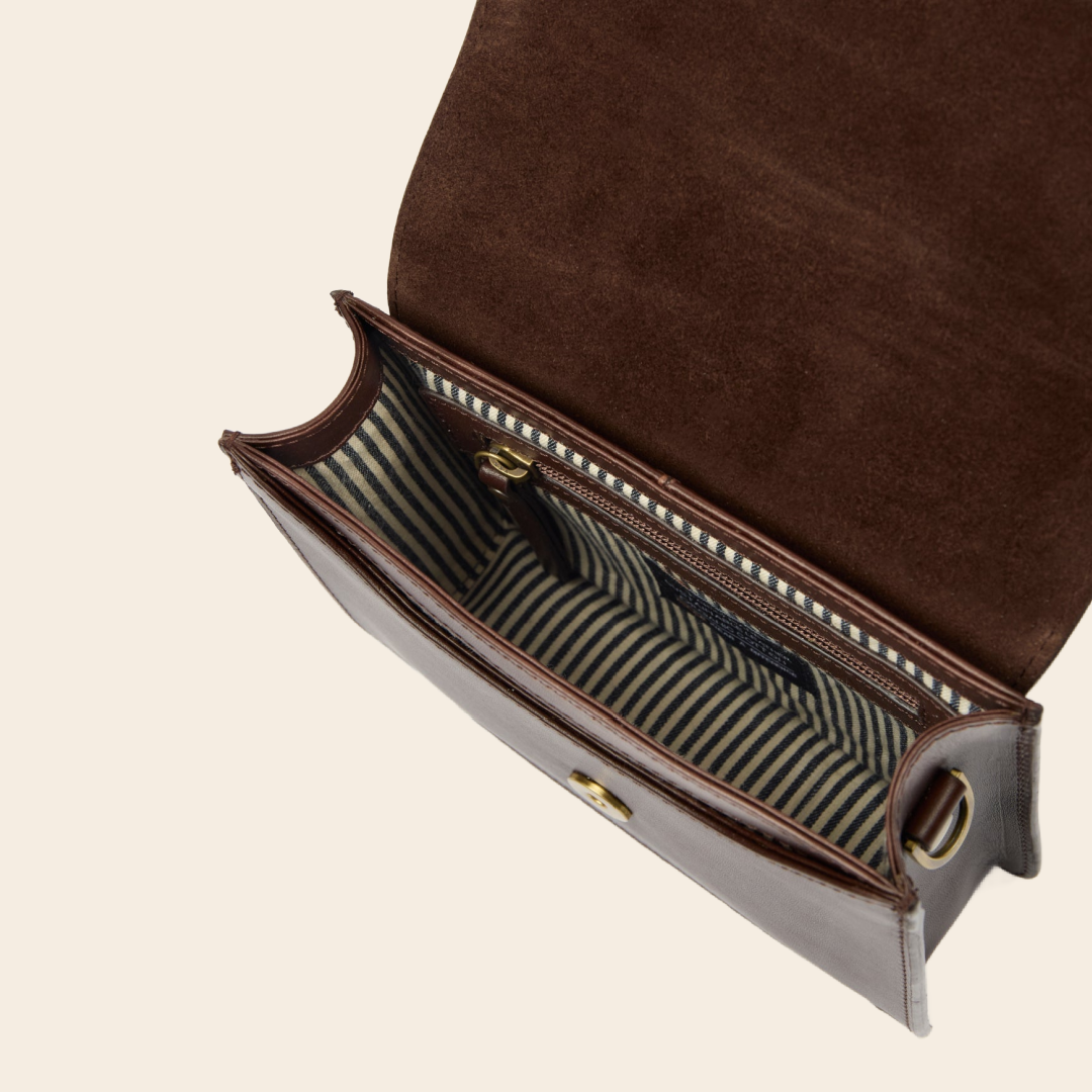 OMyBag tas 'Audrey' mini- chocolate leer