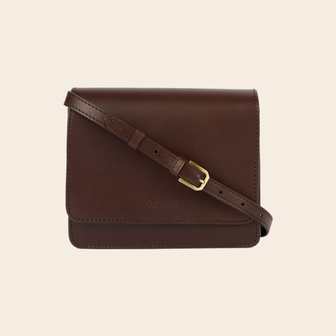 OMyBag tas 'Audrey' mini- chocolate leer