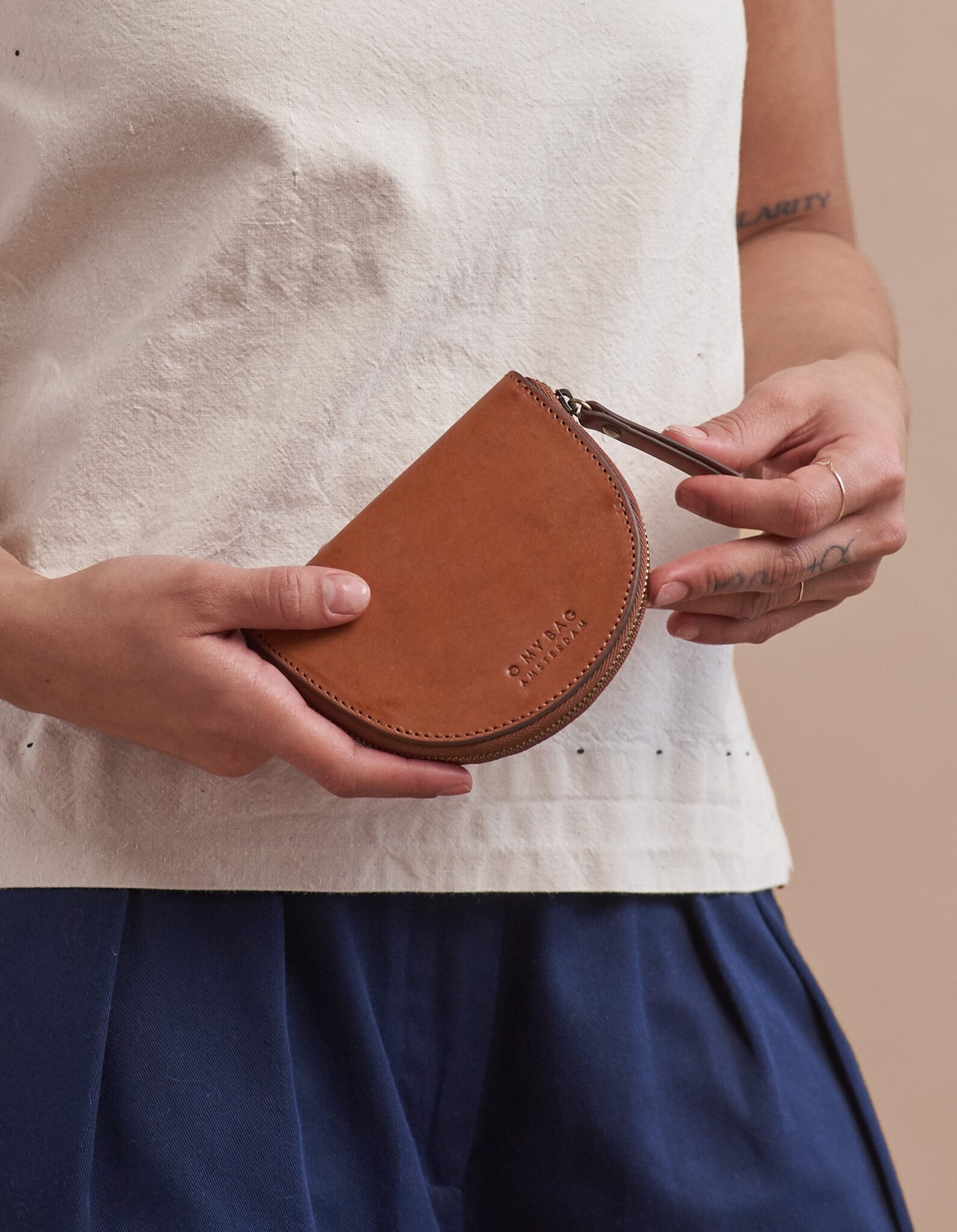 OMyBag coin purse 'Laura' cognac