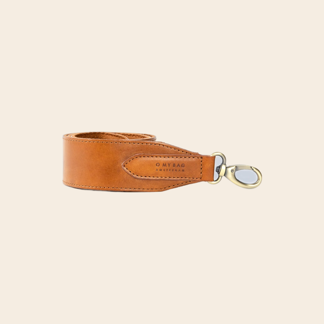 OMyBag schouderriem leer cognac - 5 x 100 cm