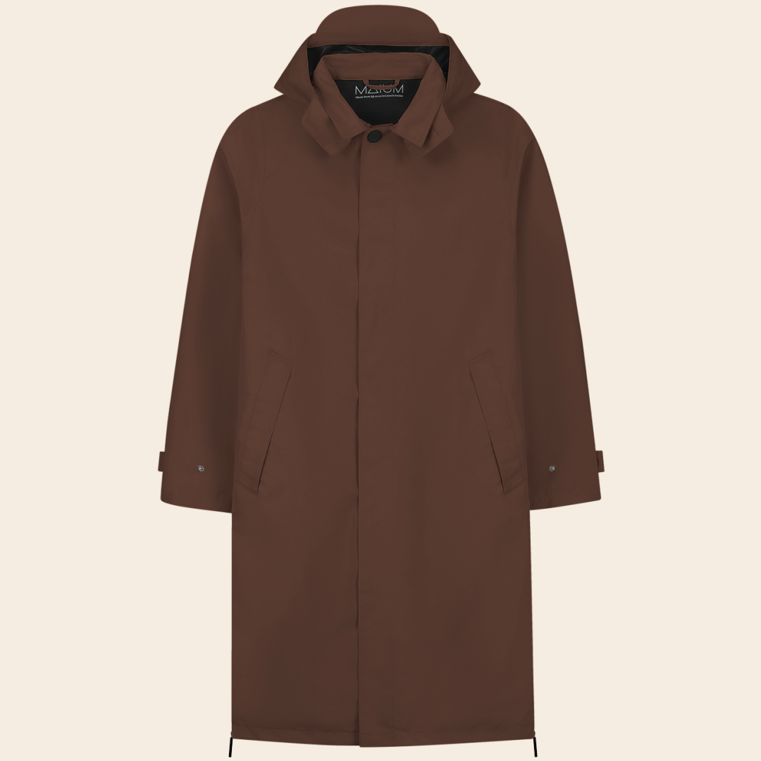 Maium raincoat / poncho 'Mac' - macassar brown
