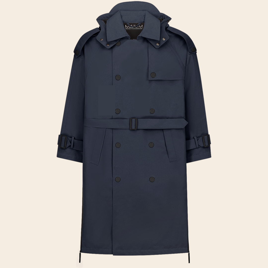 Maium trenchcoat / poncho 'Trench' - navy