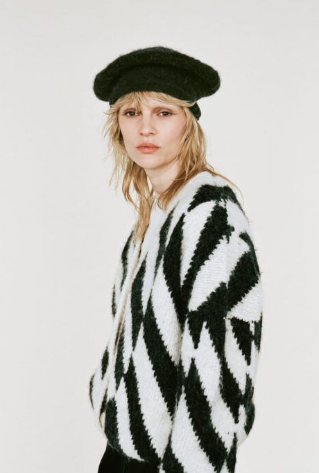 Inti Knitwear vest 'Martina' alpaca - marfil / negro