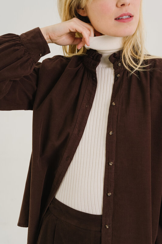 SacreCoeur blouse 'Soline' katoen - marron