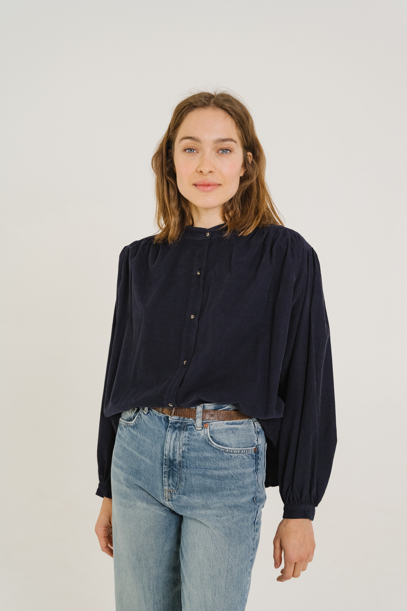 SacreCoeur blouse 'Giannitta' velours - marine