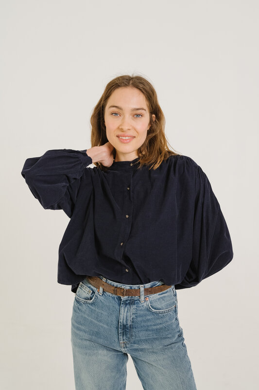 SacreCoeur blouse 'Giannitta' velours - marine