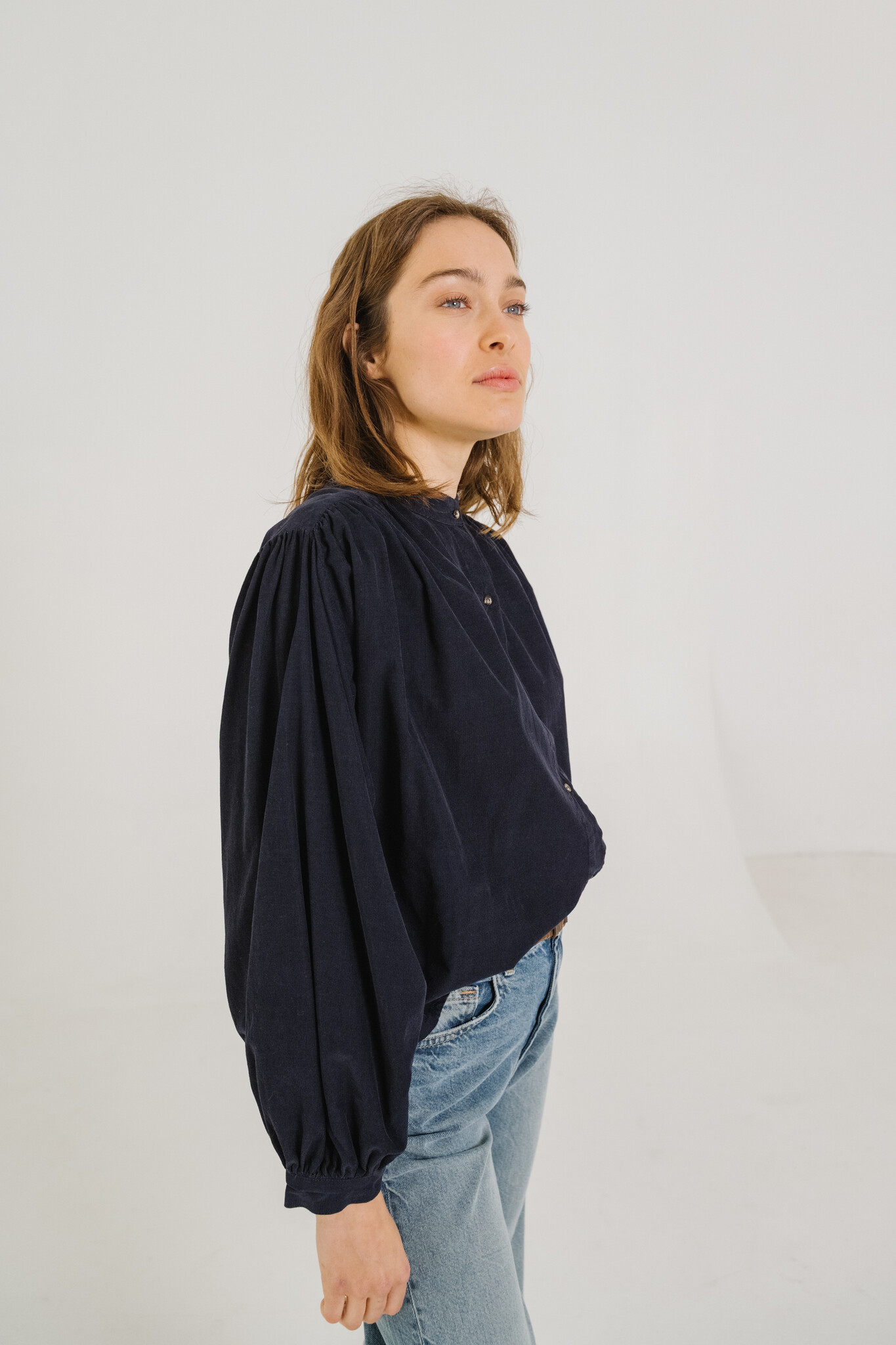 SacreCoeur blouse 'Giannitta' velours - marine