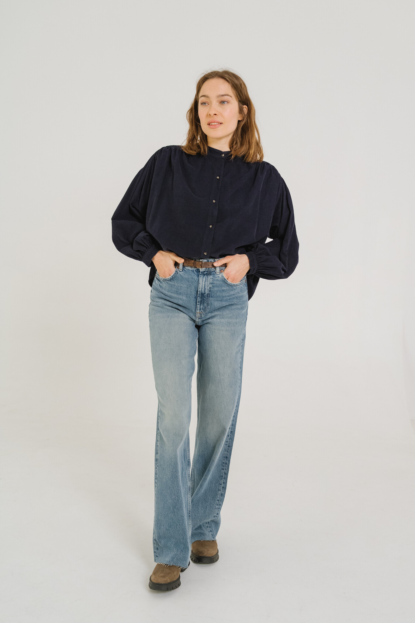 SacreCoeur blouse 'Giannitta' velours - marine