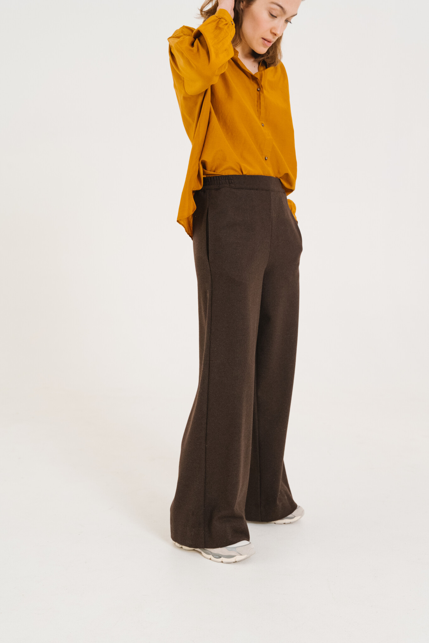 SacreCoeur pantalon 'Lola' wolmix - marron