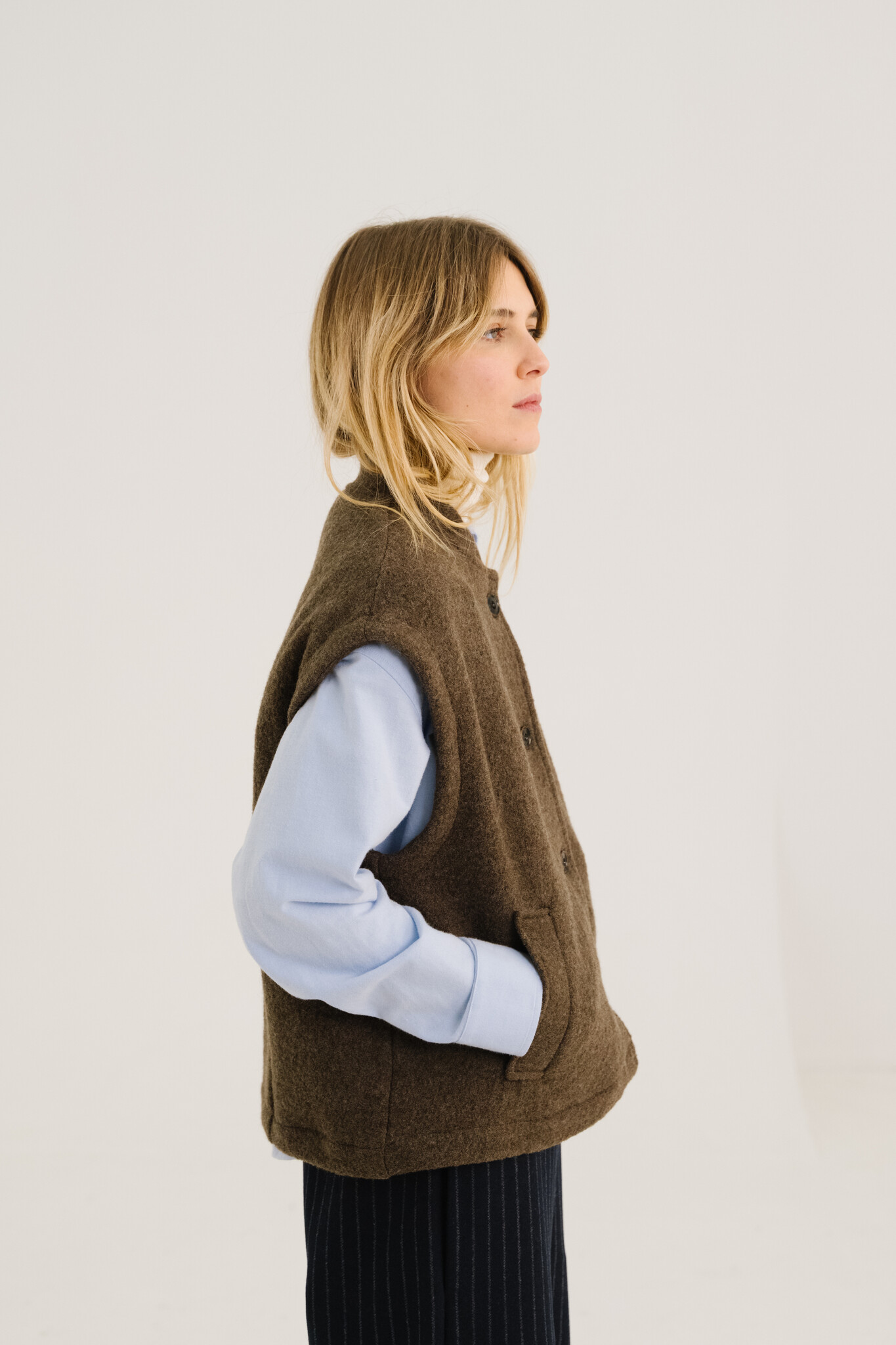 SacreCoeur vest 'Sonny' wol - zwart