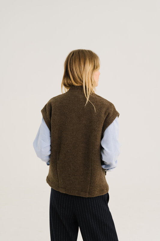 SacreCoeur mouwloos vest 'Sonny' wol - marron