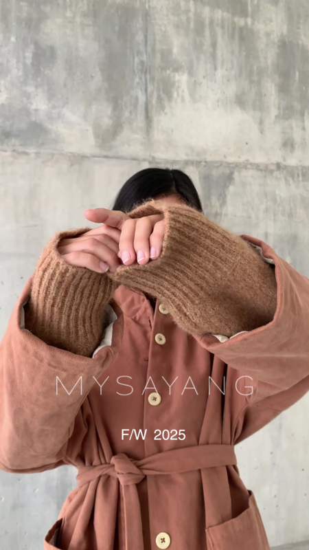 Mysayang Bali oversized blazer 'Pacar' - chestnut