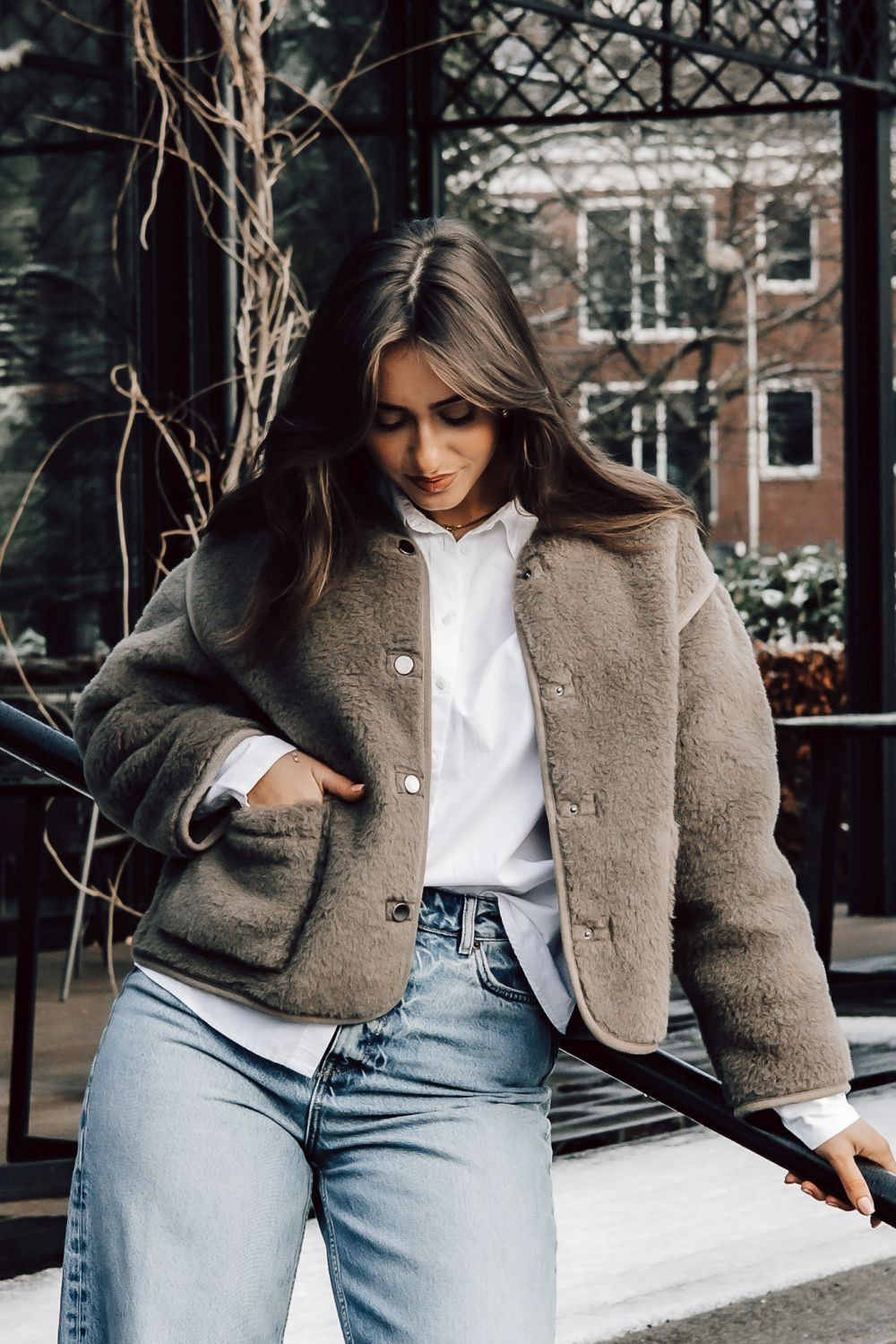 Alwero jas 'Cloudy Lux' wol - mousse