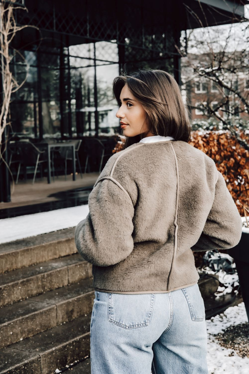 Alwero jas 'Cloudy Lux' wol - mousse