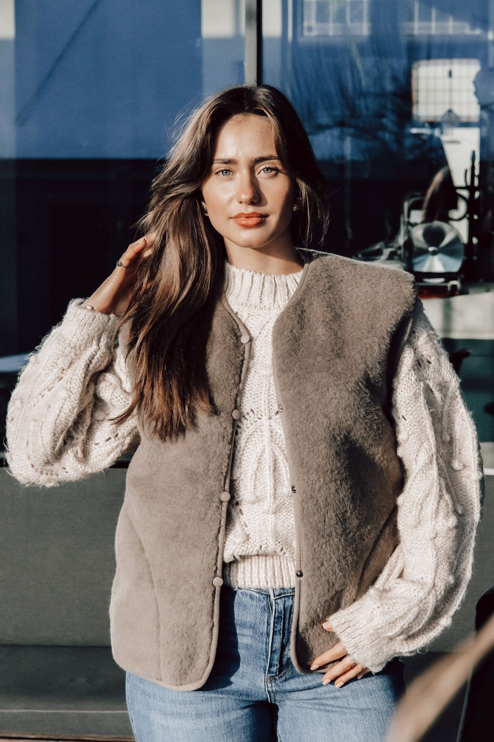 Alwero gilet 'LiL Lux' wol - mousse