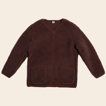 Alwero vest 'Koru' wol - choco martini