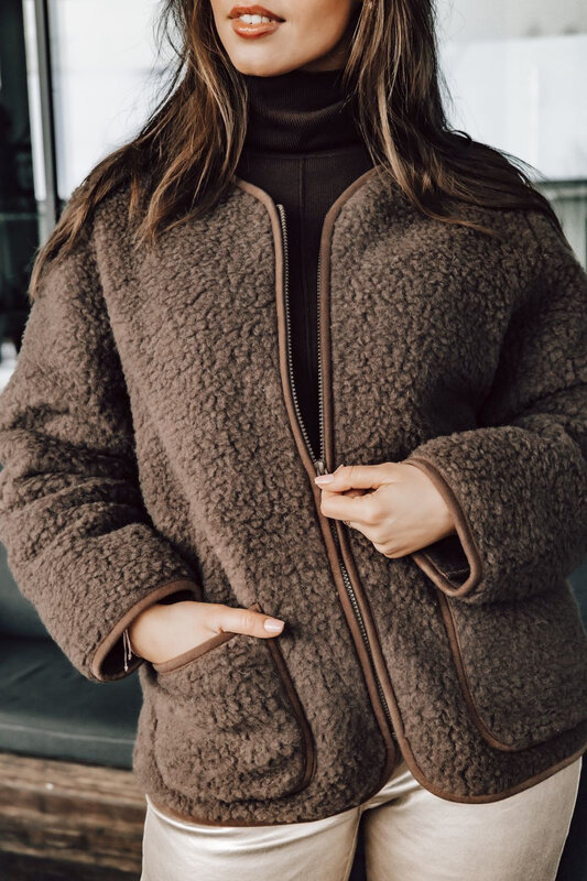 Alwero cardigan 'Koru' wool - choco martini