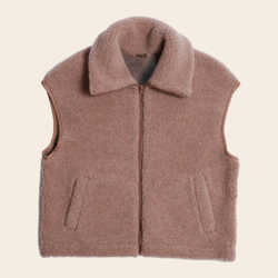 Alwero bodywarmer 'Isla Light' wool - tan